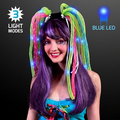Blank Neon Rave Noodle Hair Headbands with Purple LEDs